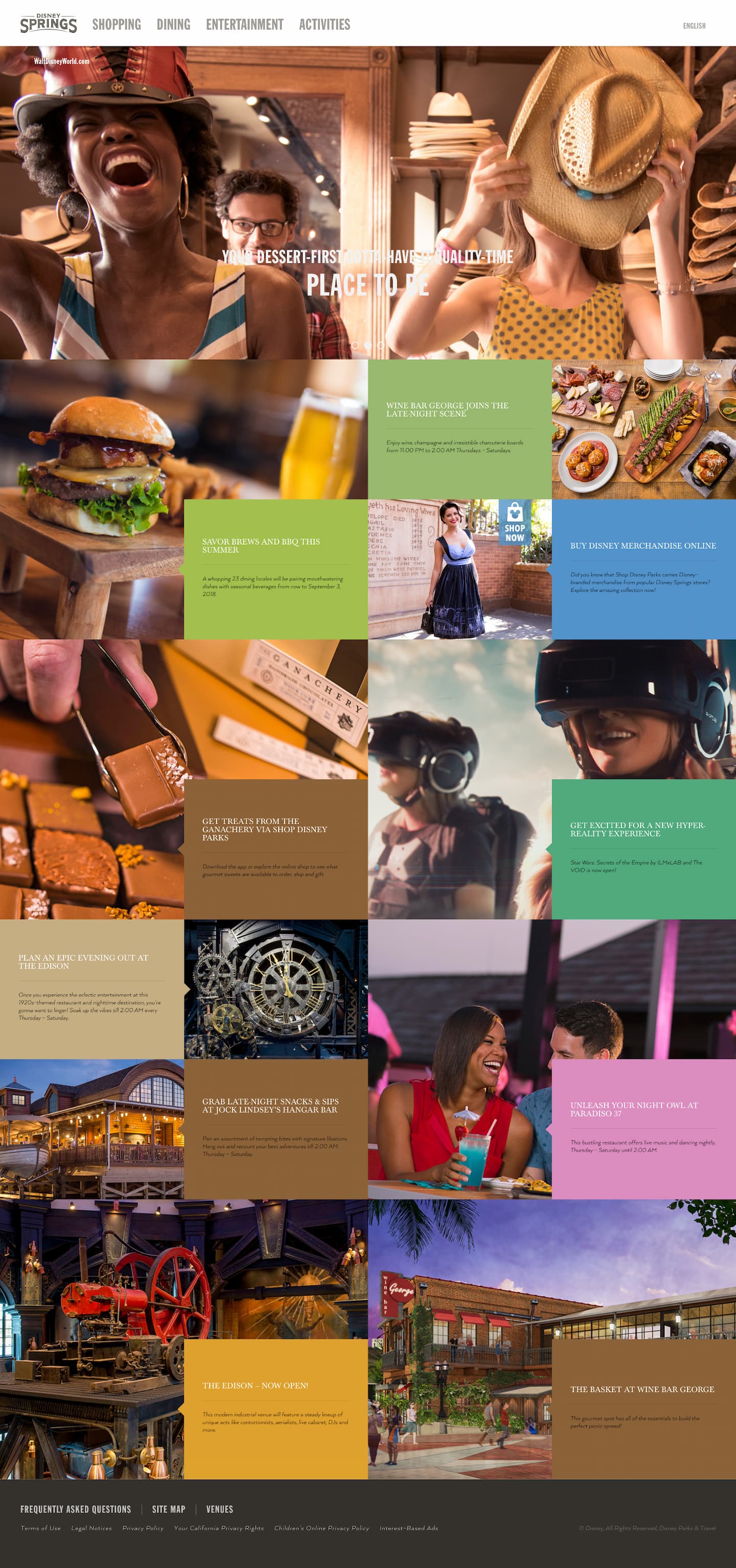 disney springs home page screenshot